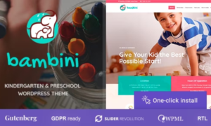 Bambini Theme GPL – Kindergarten & Pre-School Theme