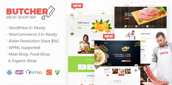 Butcher Theme GPL – Meat Shop WooCommerce WordPress Theme