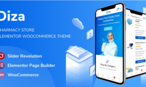 Diza Theme GPL – Pharmacy Store Elementor WooCommerce Websites