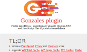 Gonzales GPL  – Speeding up WordPress with Gonzales plugin