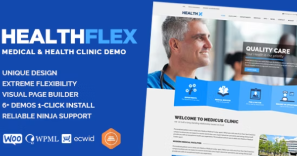 HEALTHFLEX Theme GPL – Doctor Medical Clinic & Health WordPress Theme