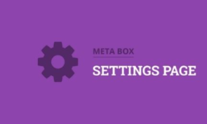 Meta Box Settings Page Addon GPL