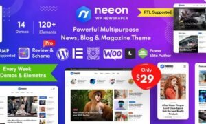 Neeon Theme GPL – WordPress News Magazine Theme Features: