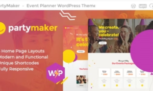 PartyMaker Theme GPL – Event Planner & Wedding Agency WordPress Theme