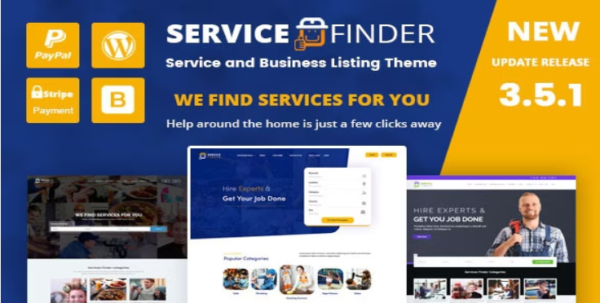 Service Finder GPL WordPress Theme