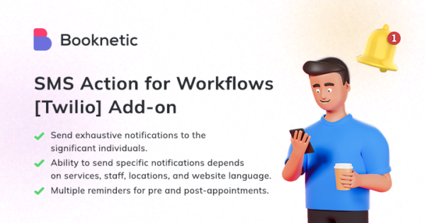 Twilio SMS for Booknetic workflows GPL