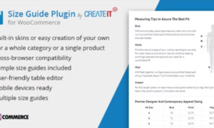 WooCommerce Product Size Guide GPL