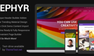 Zephyr Theme GPL – Material Design Theme Latest Version